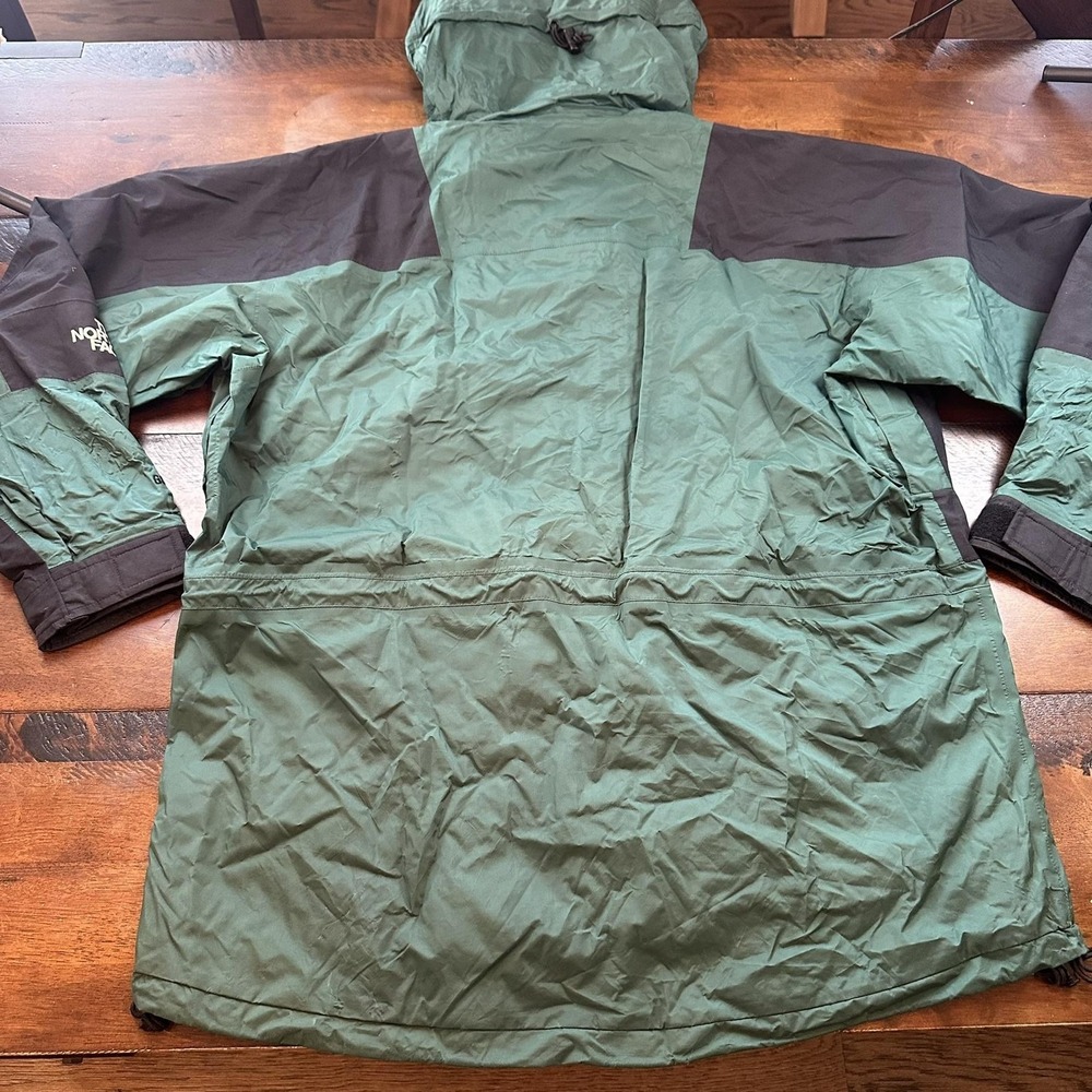 Vintage North Face Jacket Mens Extra Large Green Black Gore Tex Hood Parka Coat - Picture 11 of 16